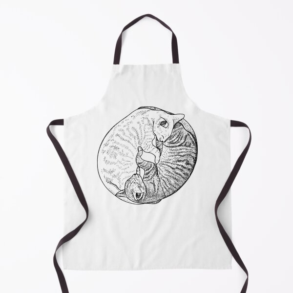 Item preview, Ying and Yang Cat - Black and White Illustration designed and sold by PitiHerreraStudio.