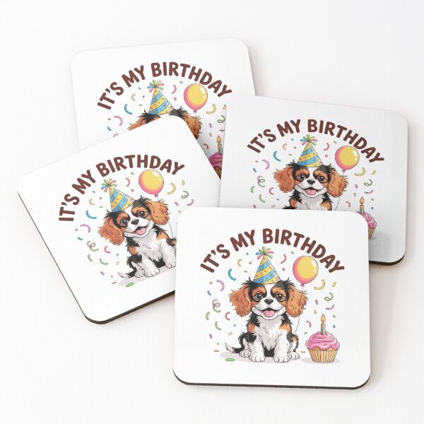 Item preview, It's My Birthday Cavalier King Charles Spaniel Celebration designed and sold by TheAnimalZ00.
