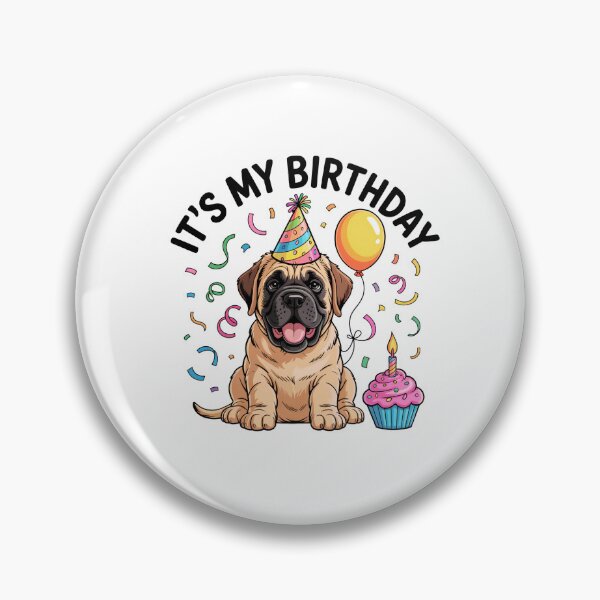 Item preview, It's My Birthday English Mastiff Celebration designed and sold by TheAnimalZ00.