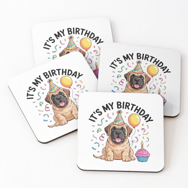 Item preview, It's My Birthday English Mastiff Celebration designed and sold by TheAnimalZ00.