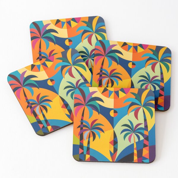 Item preview, Modern Geometric Colorful Palms designed and sold by artedamensagem.