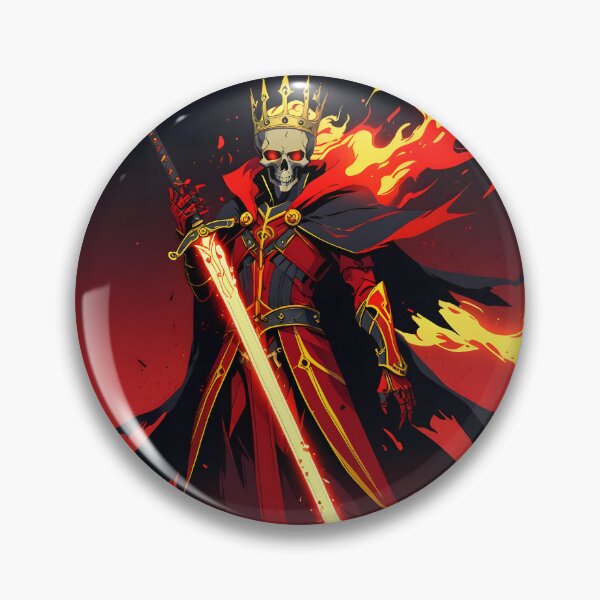 Item preview, Skull King with flaming sword and crown designed and sold by Ledsor.