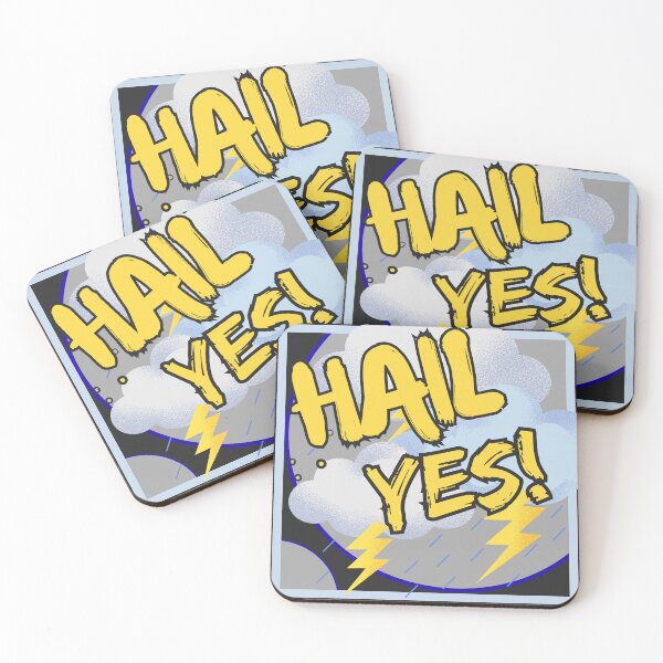 Item preview, Hail Yes! - Funny Cute Storm Chaser Cloud Lightning Lover or Hail Damage Car designed and sold by tumbleweedphoto.