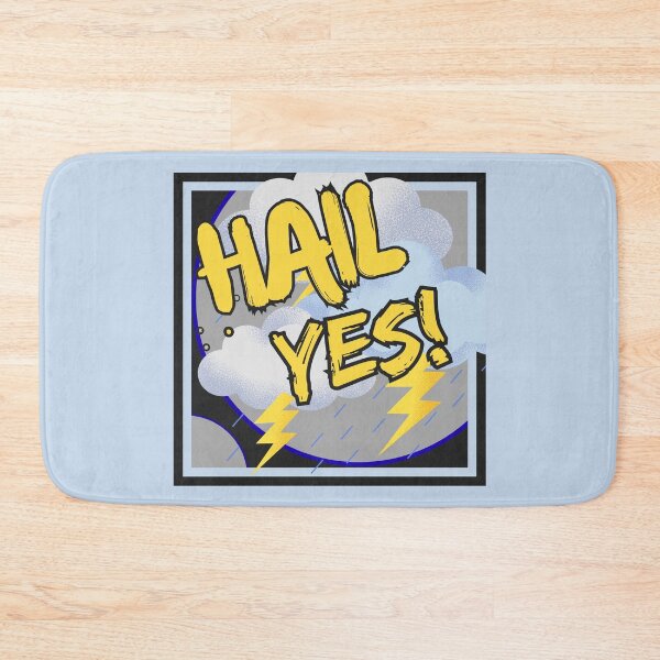 Item preview, Hail Yes! - Funny Cute Storm Chaser Cloud Lightning Lover or Hail Damage Car designed and sold by tumbleweedphoto.