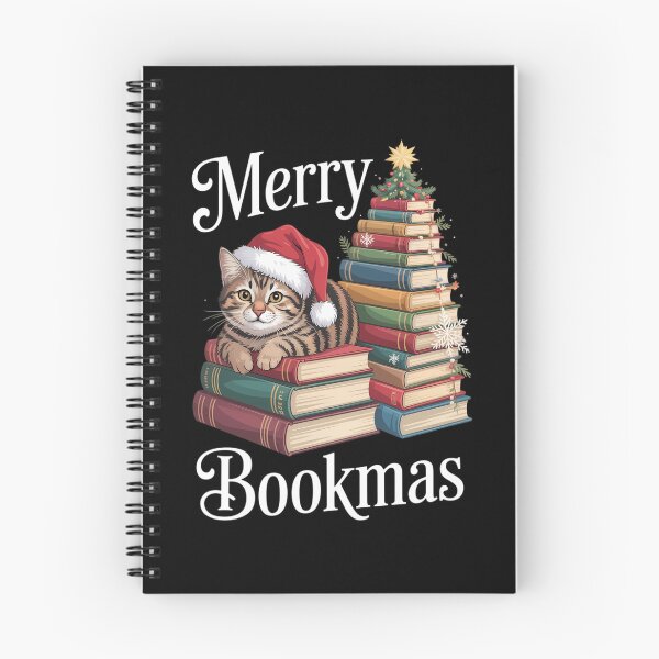 Item preview, Merry Bookmas Cat Reading A Book Christmas designed and sold by brynatshop.