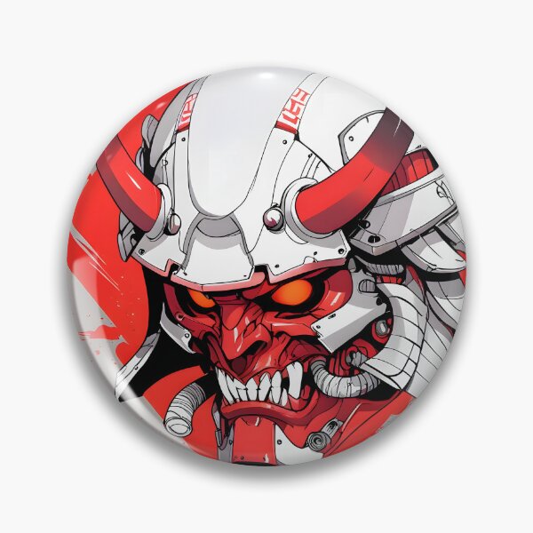 Item preview, Cyber oni and samurai demon mask designed and sold by Ledsor.