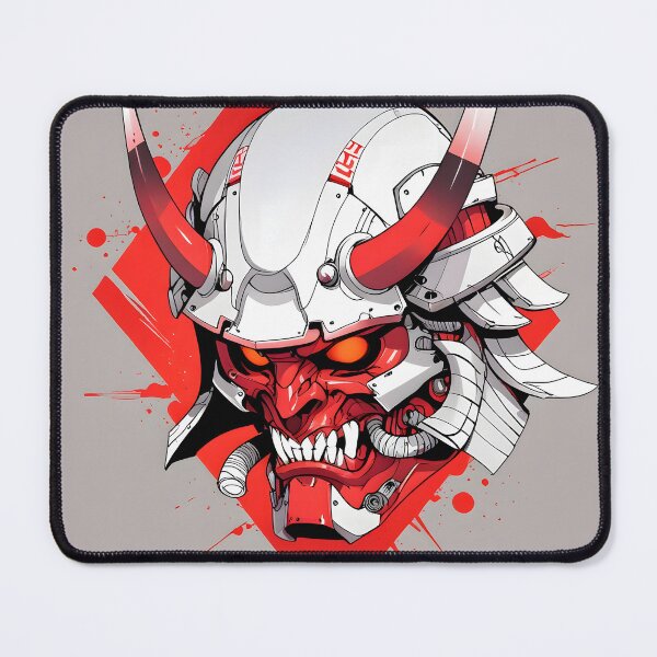 Item preview, Cyber oni and samurai demon mask designed and sold by Ledsor.