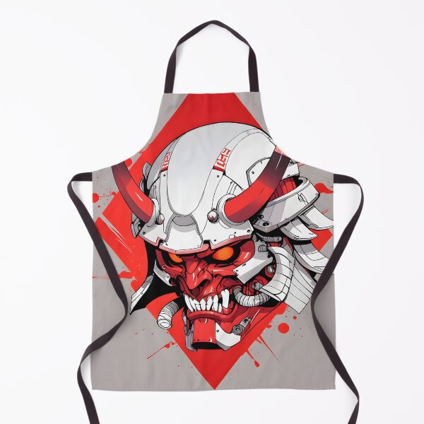 Item preview, Cyber oni and samurai demon mask designed and sold by Ledsor.