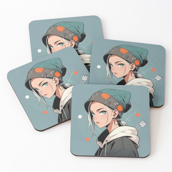 Item preview, Portrait of a rebellious girl with a hat and arrows designed and sold by Ledsor.