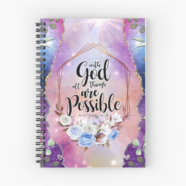 Item preview, With God All Things Are Possible – Inspirational Christian Bible Verse designed and sold by The Loved Label.