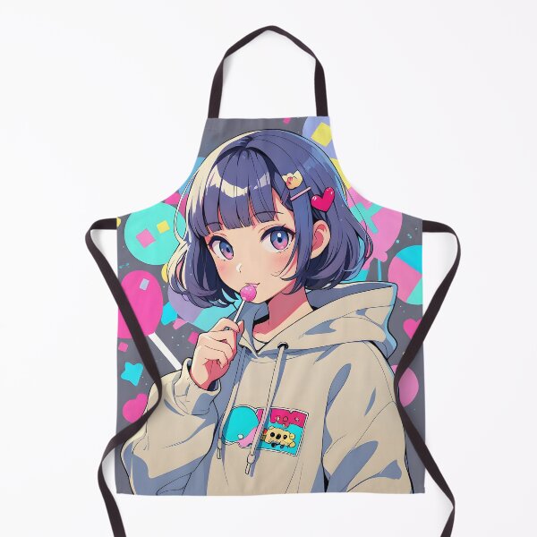 Item preview, Portrait of an anime girl with a kawaii lollipop designed and sold by Ledsor.