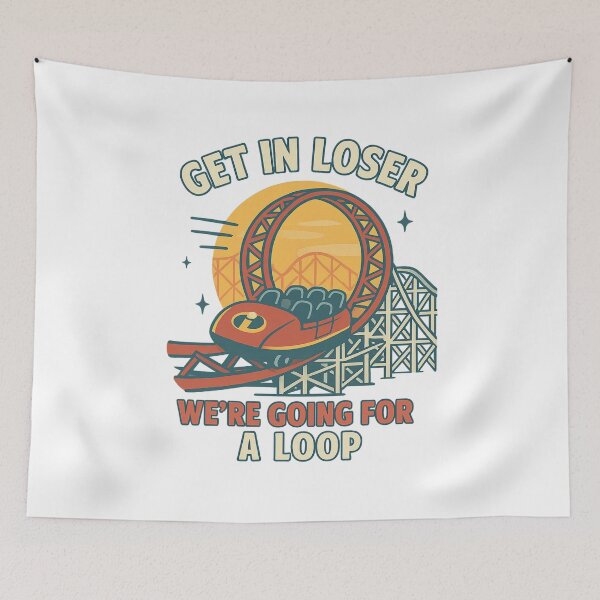 Item preview, Get in Loser We’re Going for a Loop Roller Coaster T-Shirt designed and sold by Zippitydodads.