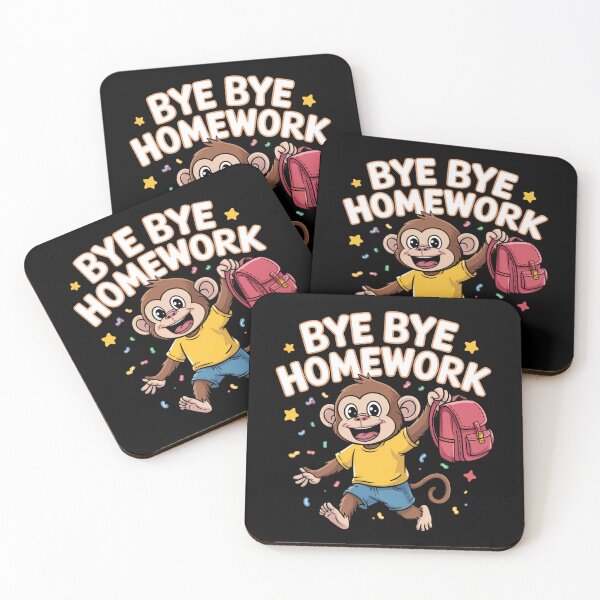 Item preview, No Homework Monkey – Cute Last Day School Celebration designed and sold by Taans-Creation.