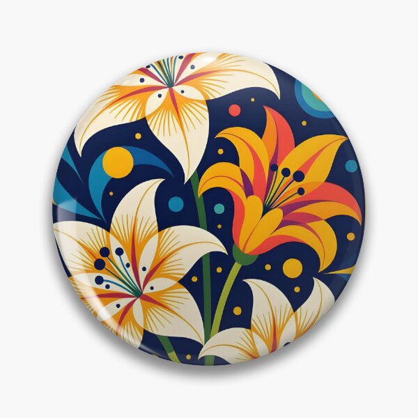 Item preview, Modern Geometric Colorful Lillies designed and sold by artedamensagem.