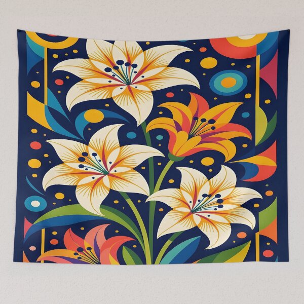 Item preview, Modern Geometric Colorful Lillies designed and sold by artedamensagem.