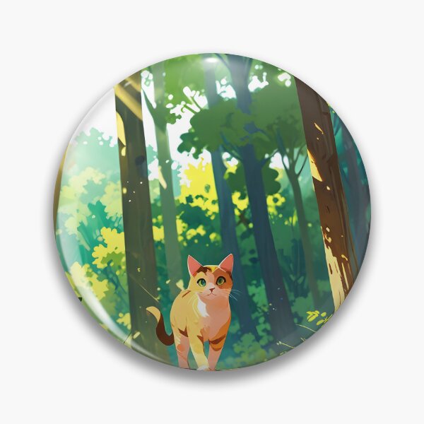 Item preview, Cute cat in the sunlit forest designed and sold by Ledsor.