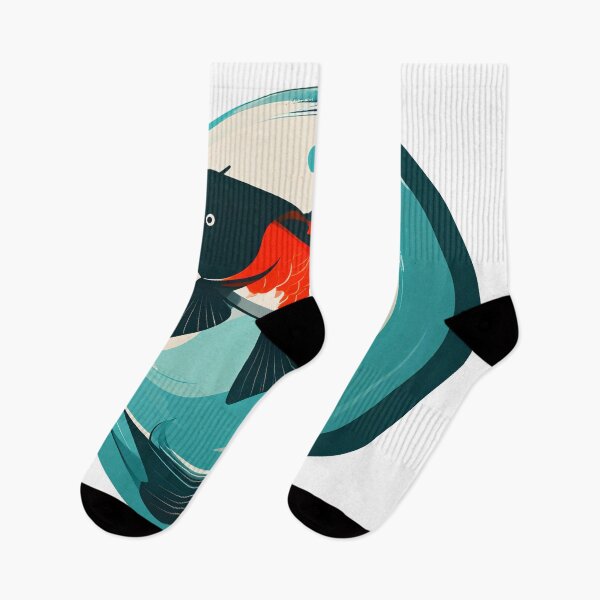 Item preview, Koi Fish with Brush Circle Minimalist T-Shirt – Japanese Zen Design designed and sold by HAFIZ-DP.