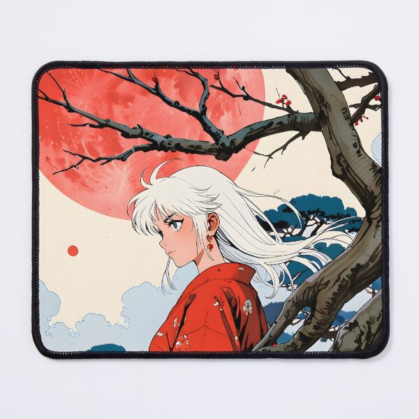 Item preview, Japanese girl in kimono with red moon designed and sold by Ledsor.