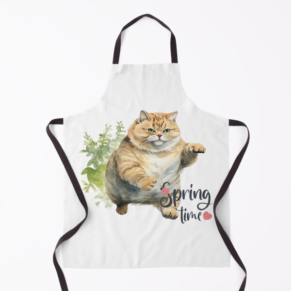 Item preview, Springtime Fat Cat, Adorable Chubby Cat Design designed and sold by Theerapong Masanong.