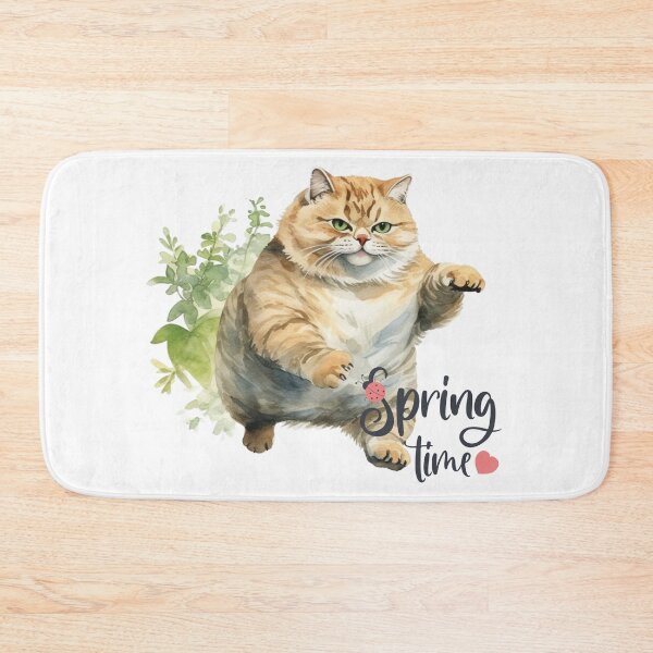 Item preview, Springtime Fat Cat, Adorable Chubby Cat Design designed and sold by Theerapong Masanong.