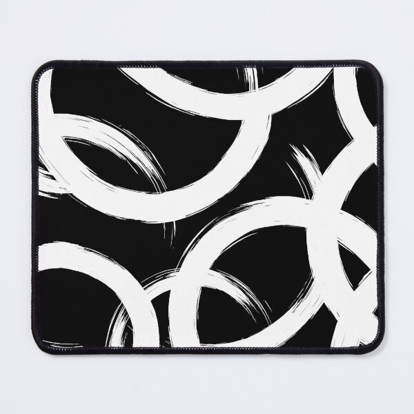 Item preview, Modern Black and White Abstract Circle Pattern designed and sold by FestivityFinds.