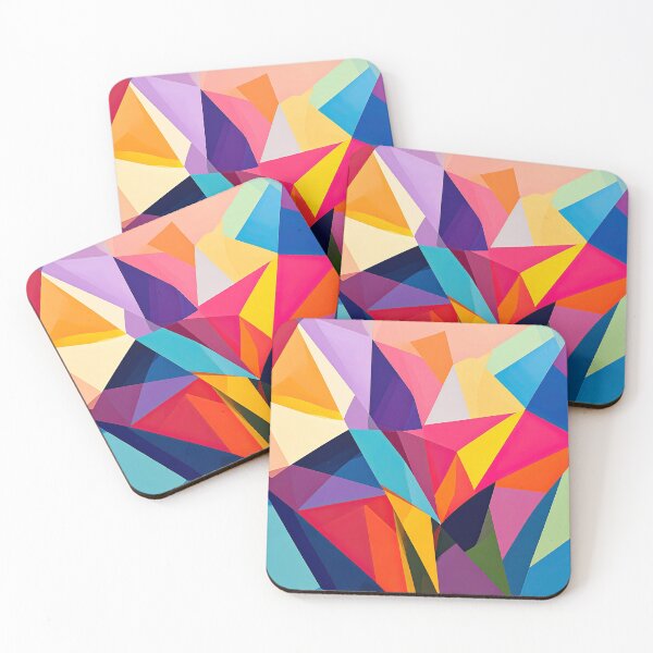 Item preview, Pattern colorful abstract geometric, pointed shapes designed and sold by angel-cat-22.
