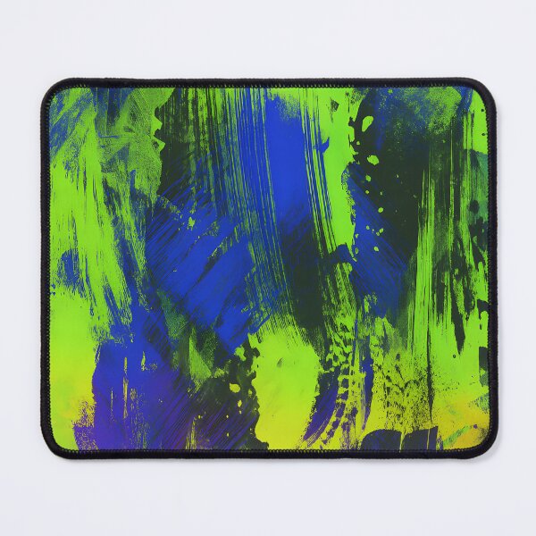 Item preview, Neon Green and Electric Blue Abstract Paint Texture designed and sold by FestivityFinds.