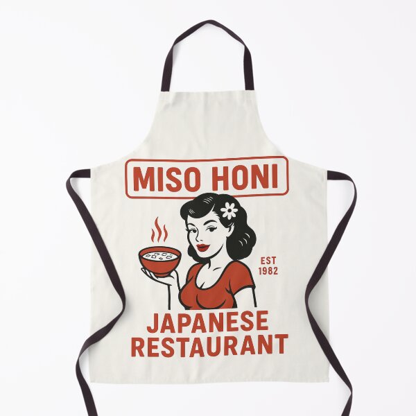 Item preview, Miso Honi - Vintage Japanese Soup Lady Design designed and sold by SugarPix Designs.