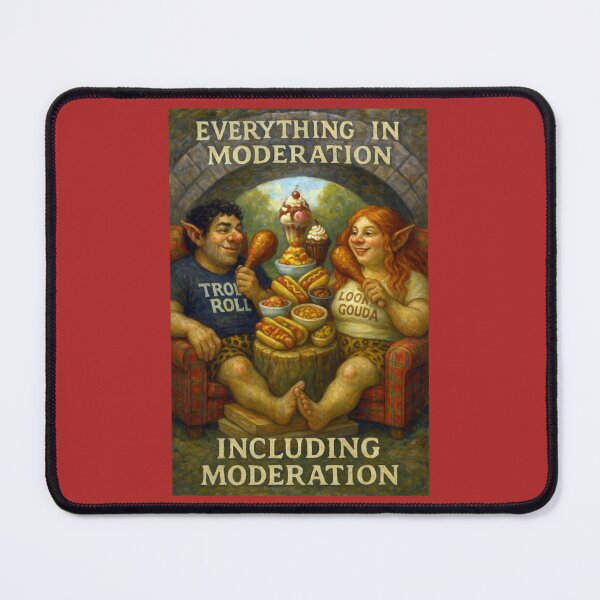 Item preview, Everything in Moderation, Including Moderation designed and sold by Tridentulus.