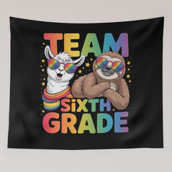 Item preview, Cute Team Sixth Grade Sloth & Llama First Day Of School designed and sold by Sunset4Bones.