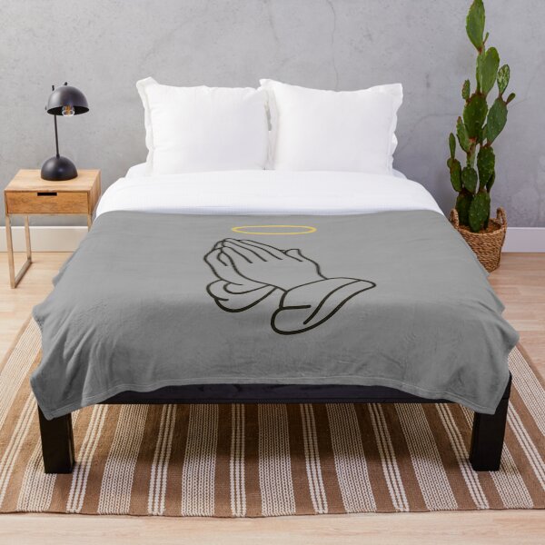 Item preview, Praying Hands with Halo – Spiritual Christian Illustration designed and sold by NoRestDesigns.