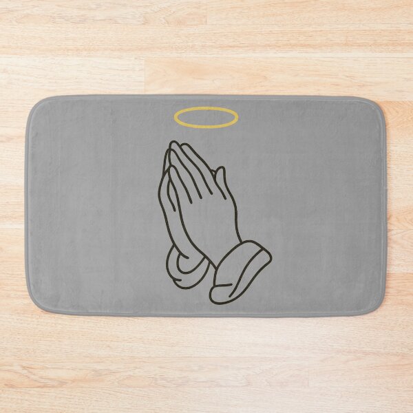 Item preview, Praying Hands with Halo – Spiritual Christian Illustration designed and sold by NoRestDesigns.