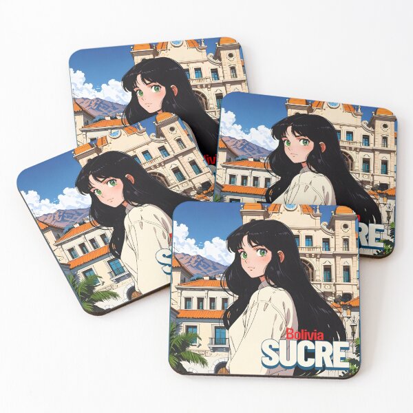 Item preview, Retro Anime Girl from Sucre Bolivia Vintage Travel Romantic Quote designed and sold by Kawaii-Sky.