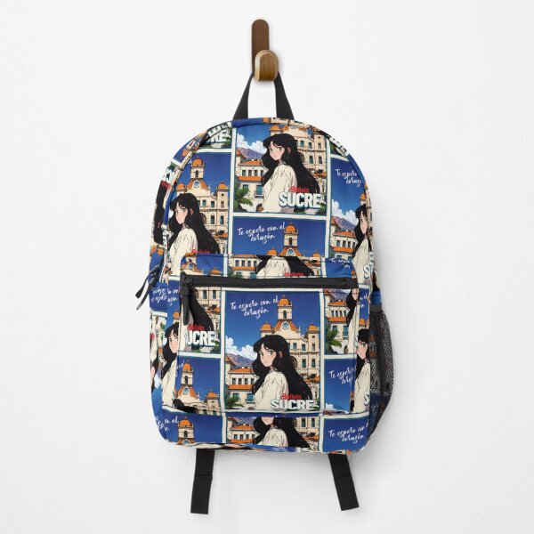 Item preview, Retro Anime Girl from Sucre Bolivia Vintage Travel Romantic Quote designed and sold by Kawaii-Sky.