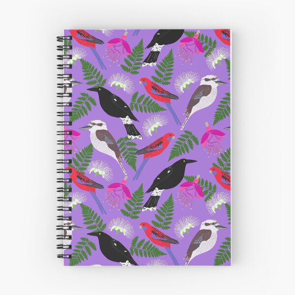 Item preview, From your window Australian Birds Flowers Purple designed and sold by Lozzie Eliza Designs.