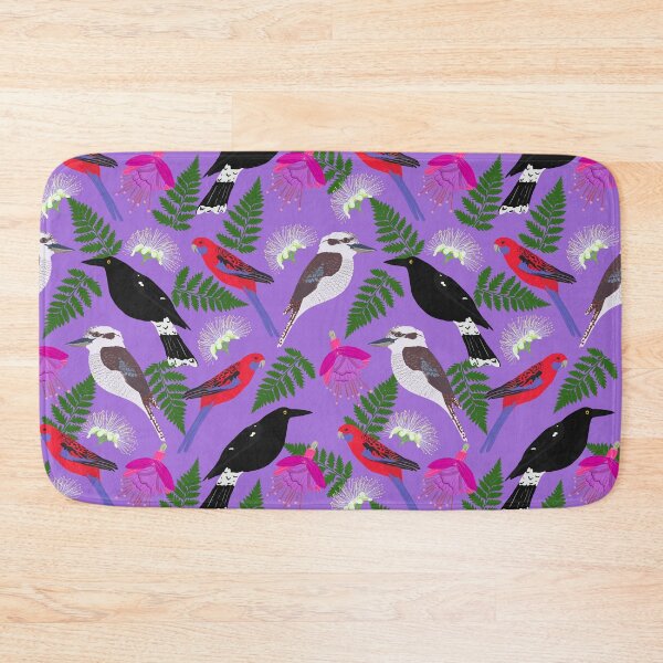 Item preview, From your window Australian Birds Flowers Purple designed and sold by Lozzie Eliza Designs.