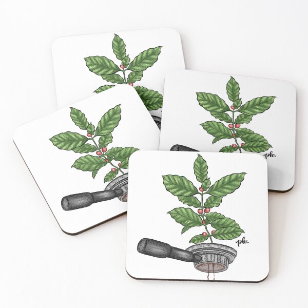 Item preview, Coffee plant illustration designed and sold by PitiHerreraStudio.