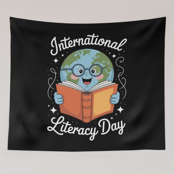 Item preview, International Literacy Day for All Literacy Teacher Reading designed and sold by Sunset4Bones.