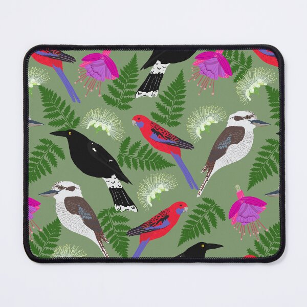 Item preview, From your window Australian Birds Flowers Green designed and sold by Lozzie Eliza Designs.