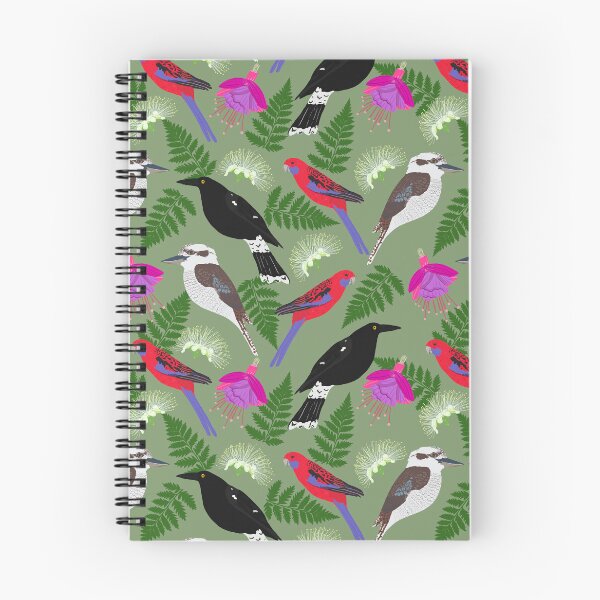Item preview, From your window Australian Birds Flowers Green designed and sold by Lozzie Eliza Designs.