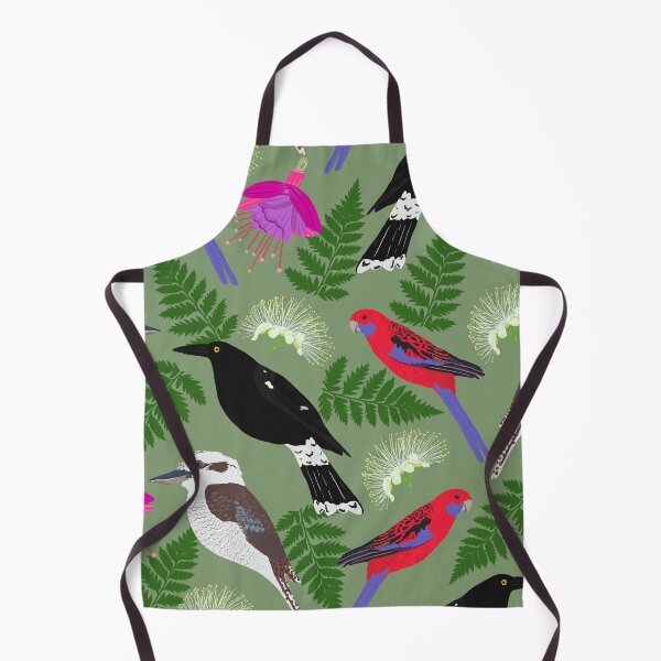 Item preview, From your window Australian Birds Flowers Green designed and sold by Lozzie Eliza Designs.