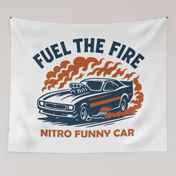Aperçu de l'œuvre Alimentez le feu, Nitro Funny Car créée et vendue par Automotive Art by Greg.