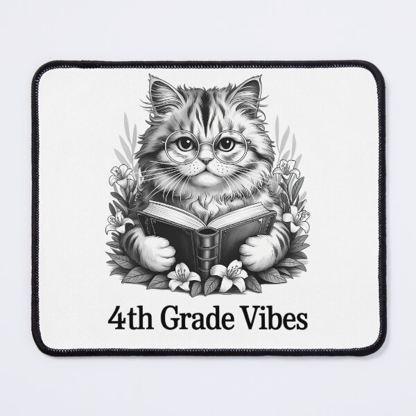 Item preview, fourth Grade Vibes - 4th Grade Cat Reading 1st Day Of School designed and sold by Sunset4Bones.