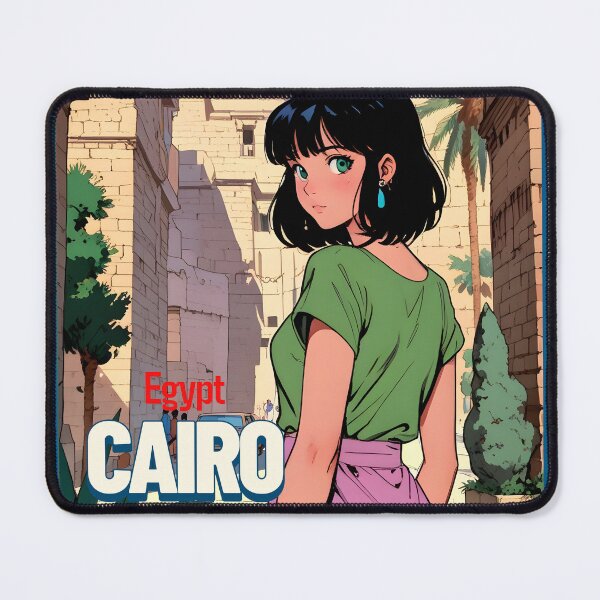 Item preview, Romantic Anime Girl in Cairo Egypt Shoujo Manga Style Love Phrase designed and sold by Kawaii-Sky.