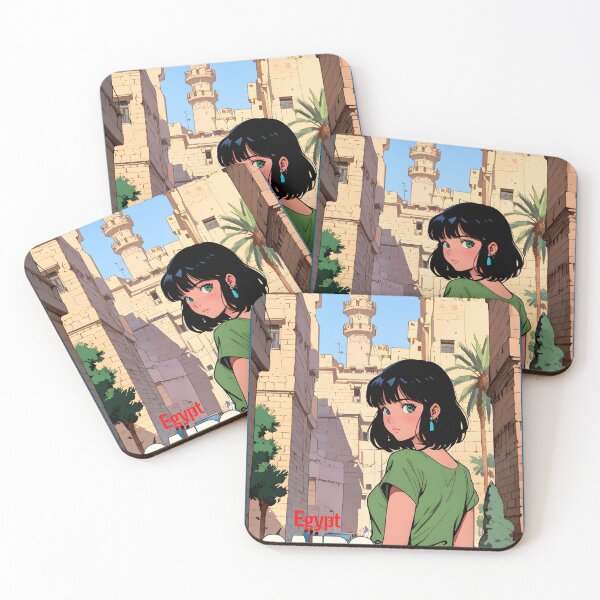 Item preview, Romantic Anime Girl in Cairo Egypt Shoujo Manga Style Love Phrase designed and sold by Kawaii-Sky.