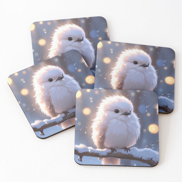 Item preview, Fluffy White Shima Enaga – Snow Fairy Bird of Hokkaido designed and sold by LEO'S CREATURE　れおずくりーちゃー.
