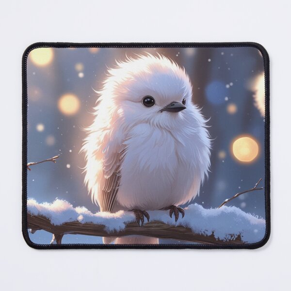 Item preview, Fluffy White Shima Enaga – Snow Fairy Bird of Hokkaido designed and sold by LEO'S CREATURE れおずくりーちゃー.
