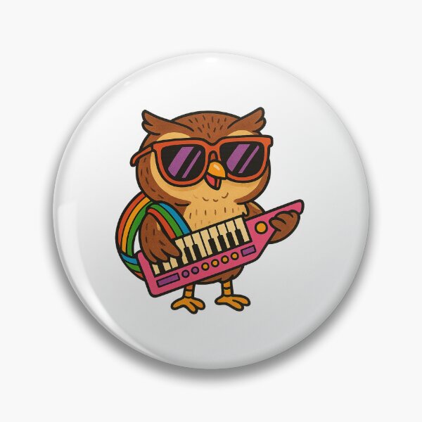 Item preview, Disco Owl with Keytar designed and sold by catherinecrab.