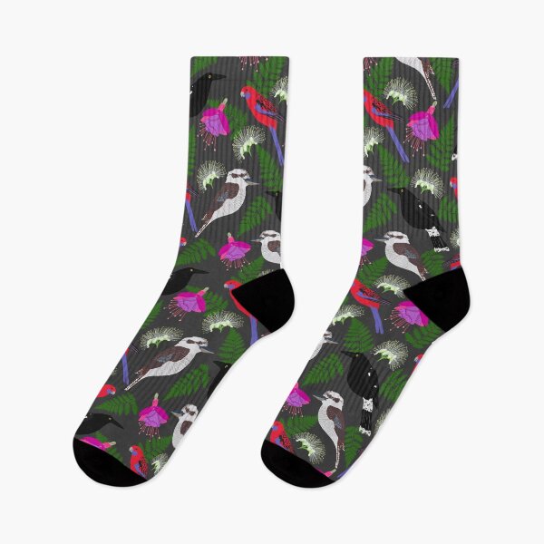 Item preview, From your window Australian Birds Flowers Grey designed and sold by Lozzie Eliza Designs.