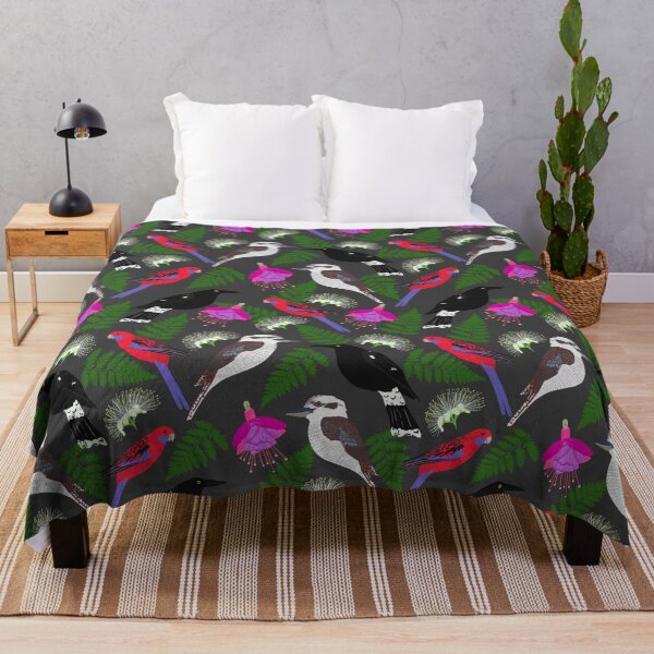 Item preview, From your window Australian Birds Flowers Grey designed and sold by Lozzie Eliza Designs.